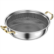 Stainless Steel Frying Pan Non-Stick Soup Pot Wok Home Honeycomb Induction Cooker Stove Stew Kitchen Cookware