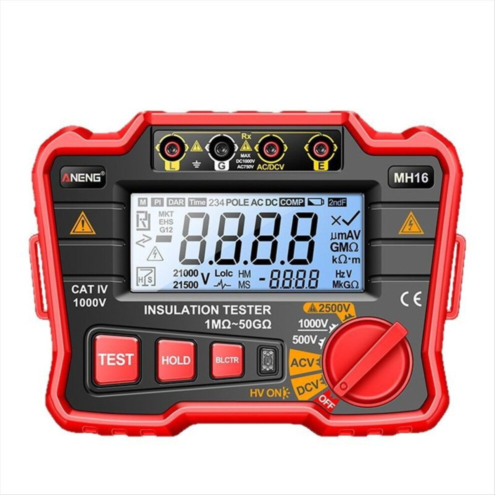 Insulation Resistance Meters Mh16 High Voltage Ohm 2500V Tester Display Resistor Testing Megohmmeter Tools 4851916264675
