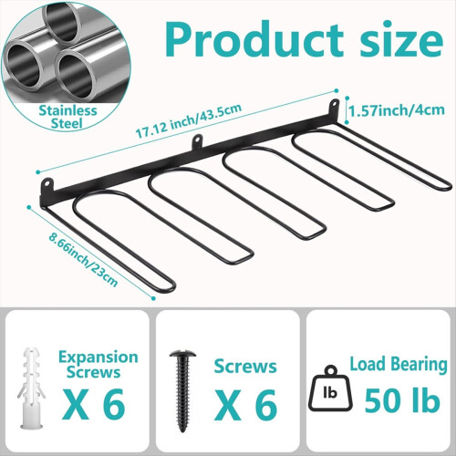 Boot Rack Wall Mount - Space Saving Boot Racks Organizer Tall Boots Storage for Cowboy Shoes 1