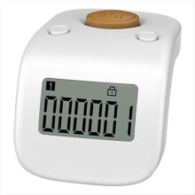 Draagbare digitale LCD-vingerringteller met 6 kanalen en 6-cijferige Boeddha-kralenteller.