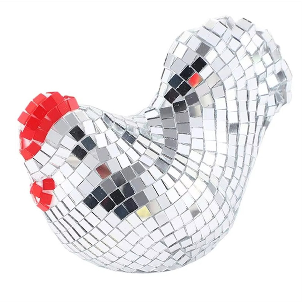 Mirror Ball Acrylic Chicken Figurine Reflective Acrylic Collectible Dancing Party Decoration For Wedding Thanksgiving A 4851916267669
