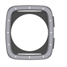 Schutzhülle aus Metall für Active 2 Square/Active2s Square Sapphire Uhren, Dunkelgrau