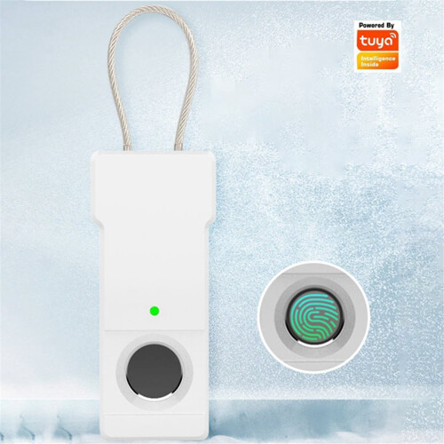 Tuya Fingerprint Padlock Bluetooth Combination Padlock Suitcase Luggage Code Lock Mini Fingerprint Key Anti-Theft Lock A 1