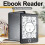 Leitor de e-books portátil com tela de tinta de 6 polegadas, 8 GB de memória, ideal para uso doméstico e em viagens. 2