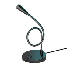 Microfone USB com fio para voz, compatível com computadores, laptops e notebooks.