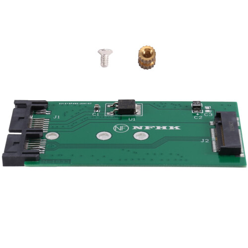 Placas adaptadoras Mini PCIE PCI-E PCI Express de 2 canais para SSD M.2 NGFF para SSD Micro-Type 7+9 de 16 pinos de 1,8 polegadas. 1
