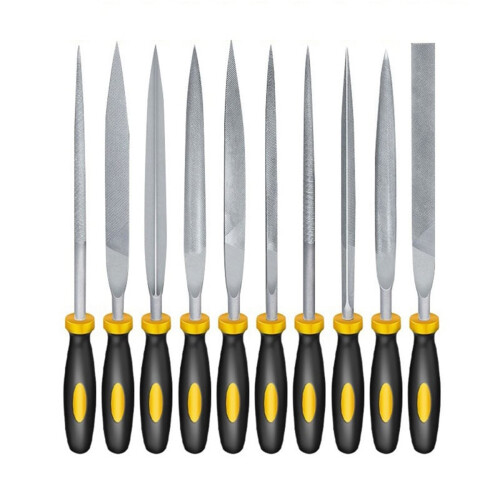 10PCS Bearing Steel File DIY 3D Printer Part 3D Model File Two-Tone Handle Assorted Files Small Files Tools
