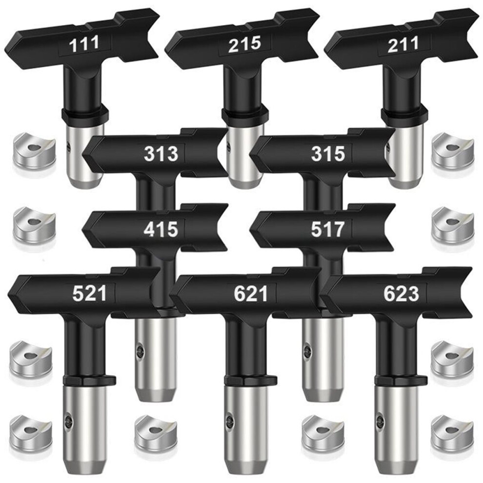 10 Pcs Reversible Airless Tip Nozzles - Perfect For Ve-Vor, And Most Other Airless Paint Sprayers 4851916273974