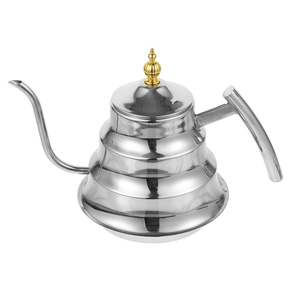 Stainless Steel Tea Kettle Metal Water Pot Handle Strainer For Tea Brewing Hand Drip Coffee Home Office Kitchen 4851916277354