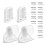 Pièces de rechange pour barrière de sécurité rétractable pour bébé, extensions blanches de 140 cm de large x 84 cm de haut. 1