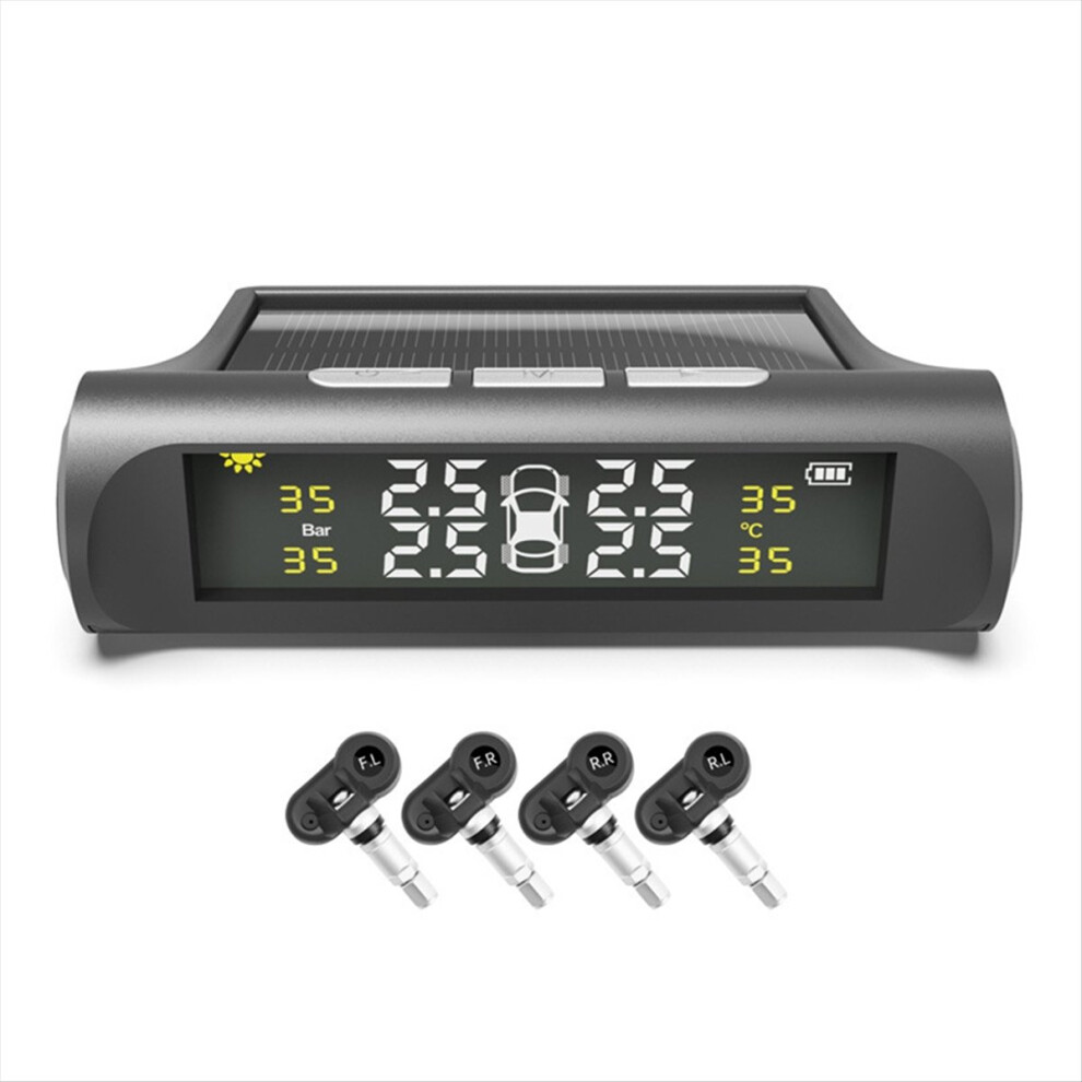 Solar Tpms For Cars Intelligent Tire Pressure Monitoring System With Temperature Gauge And Air Pressure Sensors 4851916271628