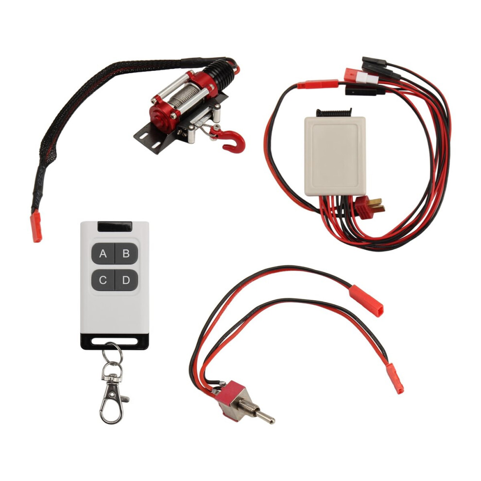 Metal Automatic Winch System with Multifunction Remote Control for 1:10 RC Crawler RC Car Spare Parts Accessories-image-OPC-PNBM8WH-NEW
