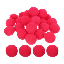 100 unidades de narizes de palhaço em espuma vermelha para acessórios de circo, carnaval, baile de máscaras e cosplay.
