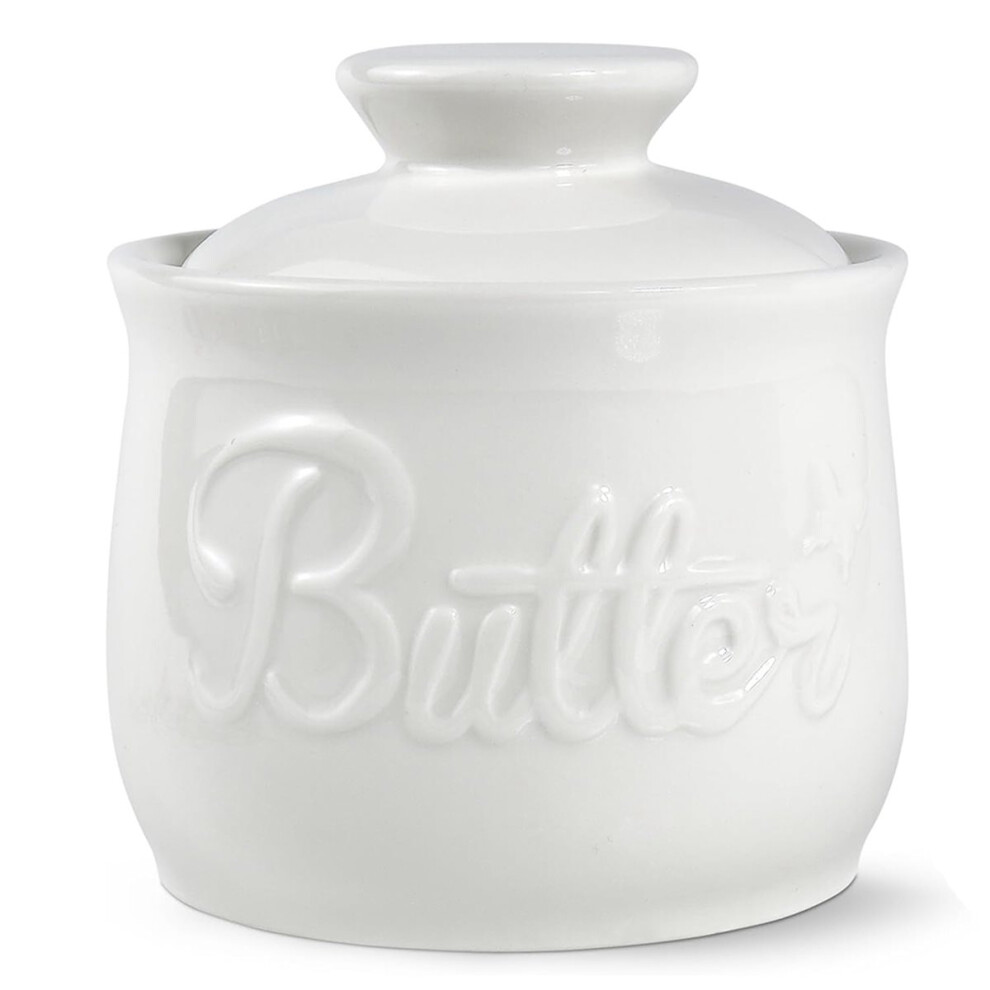 Butter Crock With Improved Lid Porcelain French Butter Dish Keeper Butter Dish Keeper For Spreadable Butter 4851916283478