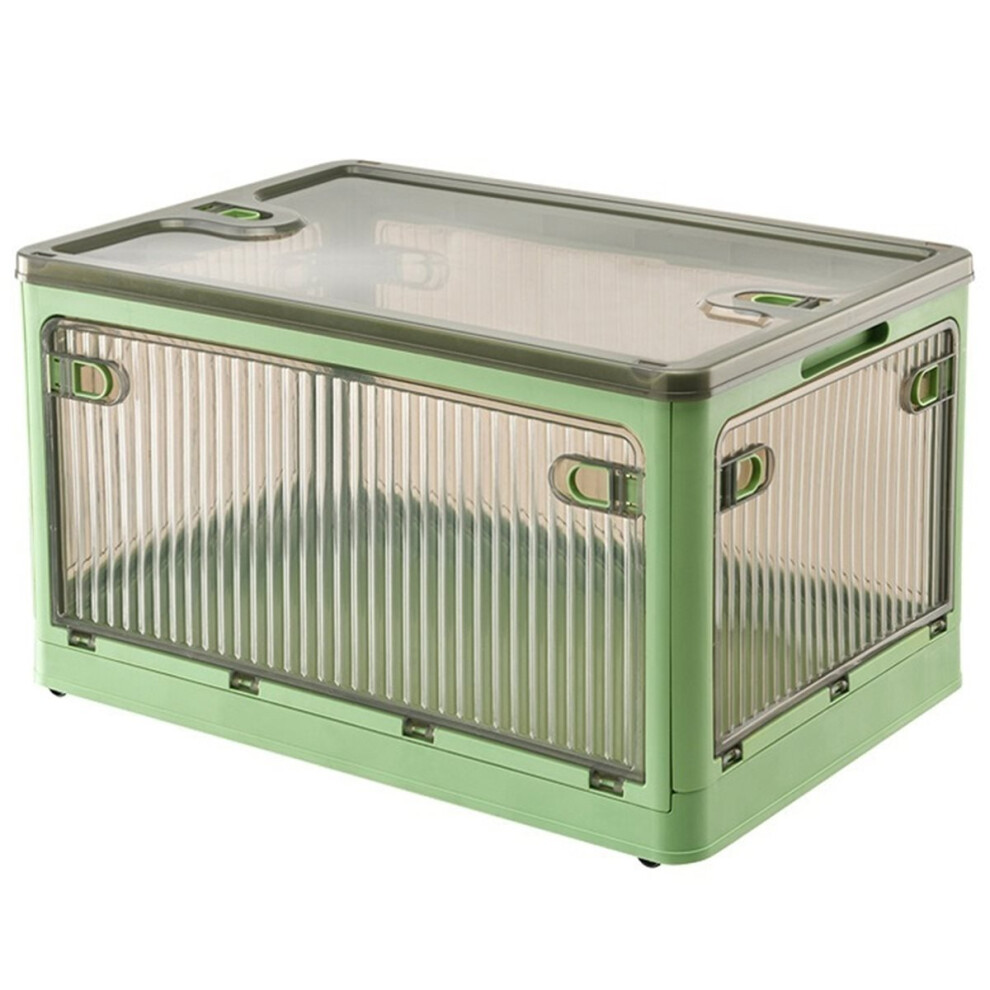Foldable Storage Box With Wheels Large Capacity Transparent Stackable Waterproof For Closet Use And Home Organization A 4851916293026