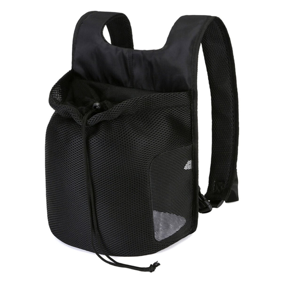 Small Dog Cat Backpack Pet Bag Carrier Double Shoulder Puppy Kitten Travel Bags Black 4851916282594
