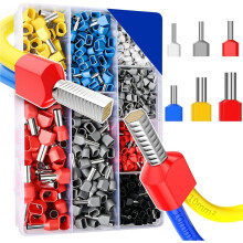 Twin Wire End Ferrules Set,800pcs Insulated Twin Wire End Ferrules Assortment Set Multicoloured Insulation Sleeves Set