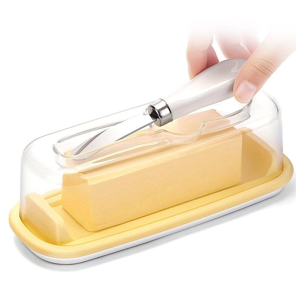 Butter Dish With Lid Butter Container With Butter Kinfe Dish For Countertop Plastic Butter Dishes With Silicone Bottom 4851916295150