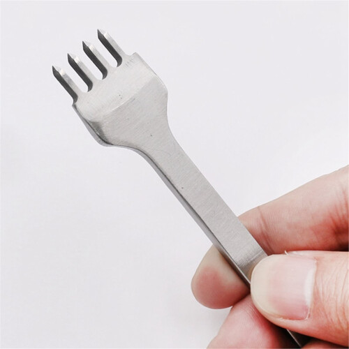 Leather Hole Punching Perforated Round Stitching Cut Leather Punch Tools Head Replaceable DIY Leather Craft Chisel 2