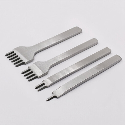 Leather Hole Punching Perforated Round Stitching Cut Leather Punch Tools Head Replaceable DIY Leather Craft Chisel 1