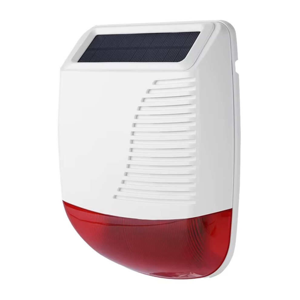 433Mhz Wireless Outdoor Solar Siren Light Flash Strobe Waterproof Siren Alarm For Home Security Burglar Alarm System 4851916293903