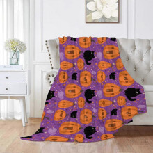 (70x100cm-XS, 15) Halloween Throw Blanket for Couch Bed Halloween Fall Thanksgiving Gift Blanket Pumpkin and Ghost Print Blankets Sofa Blankets