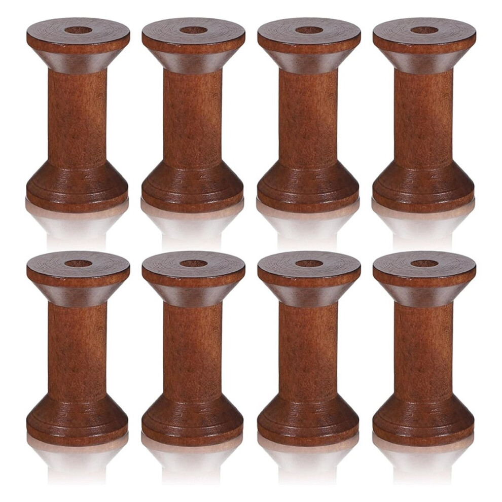 8Pcs 2" Wooden Spools Of Crafts Empty Natural Wood Thread Spools Bulk Empty Thread Spool Antique Wood Spool 4851916283188