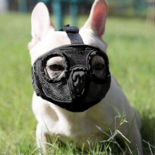 (L) Adjustable Breathable Dog Muzzle For English Bulldog, French Bulldog, Pekingese, Shih-tzu, Pug
