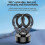 (Silver) Multiple Use Magnetic Phone Mount Support Stand Rack for Automobile Dashboard, Desk, 360 Adjustable Angle Holder Bracket  Black 5