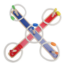 Ringwurf-Spiel-Set – 5 Stangen, 30,5 14 cm, Holz