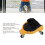 Knee Creeper with Casters, 360 Roll, Yellow, ABS Material 4