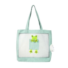 (Green) Carriers Bag for Small Pet Dogs Carriers Handbag Cartoon Cats Carriers Slings Shoulder Bag Carry Bag for Cats Blue