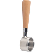 Portafiltro sin fondo de 51 mm, accesorio de acero inoxidable para espresso con mango compatible con Delonghi, diseño ergonómico de 3 orejas para