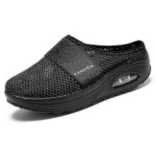 (35, Black) Women'S  Air Cushion Walking Shoes  Orthopaedic Diabetic  Slip-On Sneakers yn0211