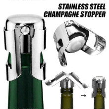 (2PCS) 1/2/3Pcs Stainless Steel Sparkling Wine Bottle Sealer Accessories Toppers Saver Champagne Stoppers