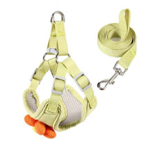 (L, Green) Dog Leash Slip Lead Vest with Lovely Flower Vest Rope 4ft Long Pet Strong Training Walking Swimming Hiking Lead XL Blue