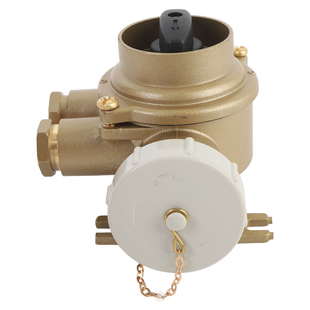 Marine Brass Junction Box Socket With Switch Czkh202-3 10A Ip56 Waterproof 9301364233495