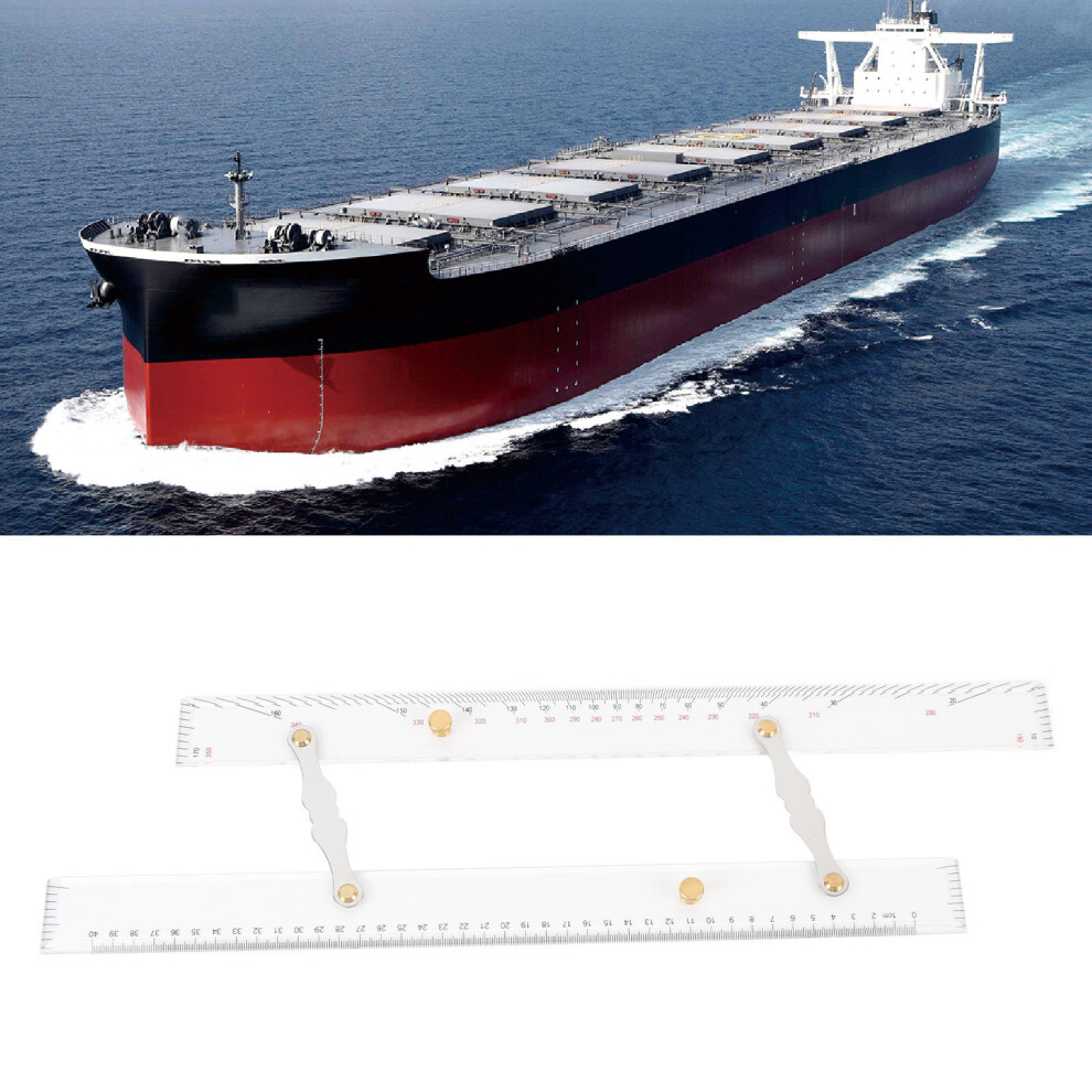 450Mm Acrylic Marine Navigation Parallel Ruler For Nautical Sea Charts 4681364235305