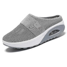 (43, LightGray) Women'S  Air Cushion Walking Shoes  Orthopaedic Diabetic  Slip-On Sneakers yn0211
