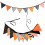 Halloween Thanksgiving Triangular Pennant Banners-Black  Green 5