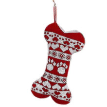 (6) Christmas Knit Dog Stoings , Bone/fish Shape Pet Stoings For Dogs Christmas Holiday Decoration
