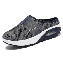 (40, DarkBlue) Women'S  Air Cushion Walking Shoes  Orthopaedic Diabetic  Slip-On Sneakers yn0211