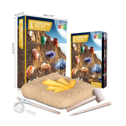 Interactive Digging Activity, STEM Educational Gifts For Young Scientists, Space Theme Exploration, Real Gems Excavation Kit, Perfect For Educational 1