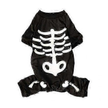 (M, black) Luminous Skeleton Pet Costume Jumpsuit for Small & Medium Dogs - Funny Halloween Apparel for Puppies & Dogs