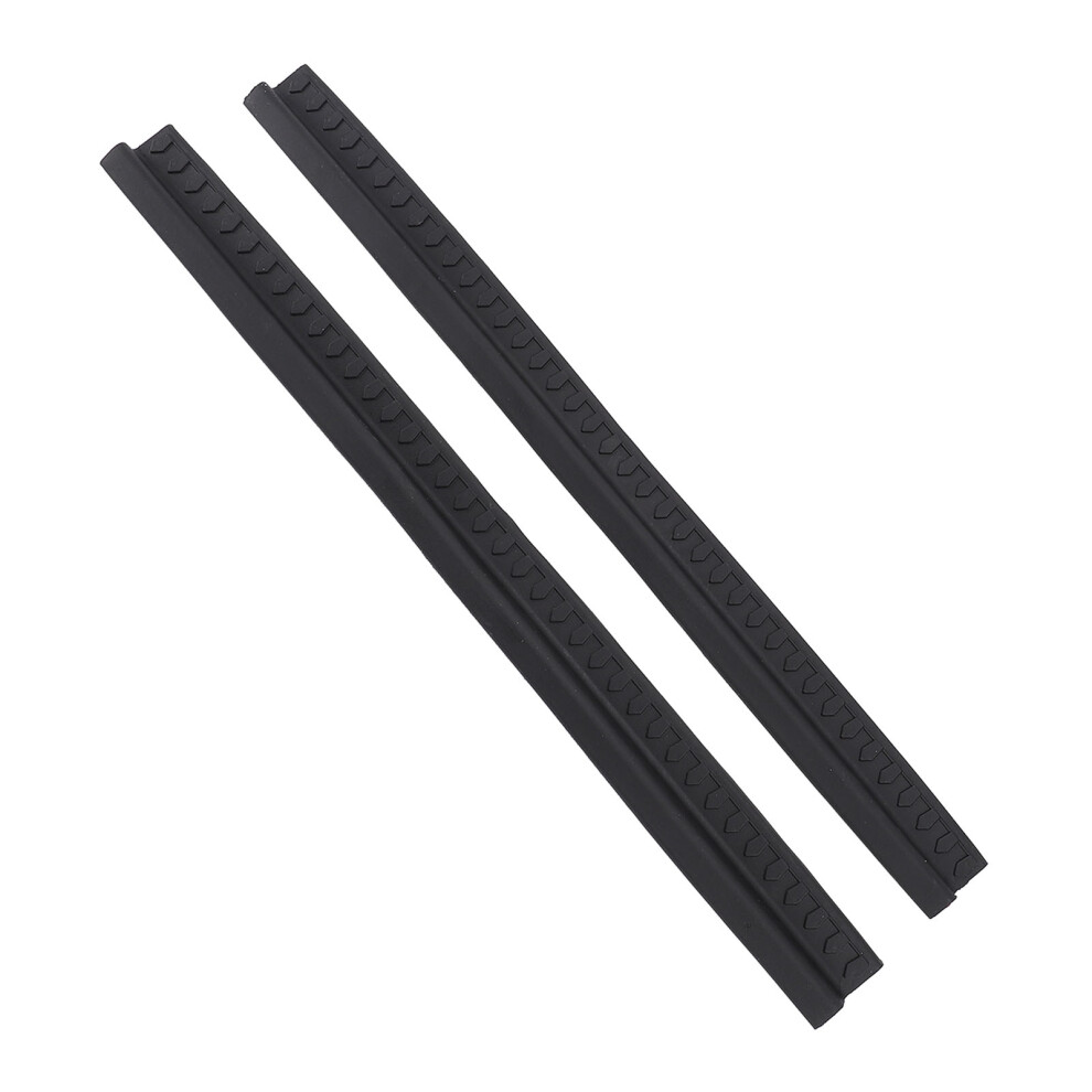 Pair Rubber Door Sill Entry Guard Plate Scratch Proof Protective Shield 3631364234786
