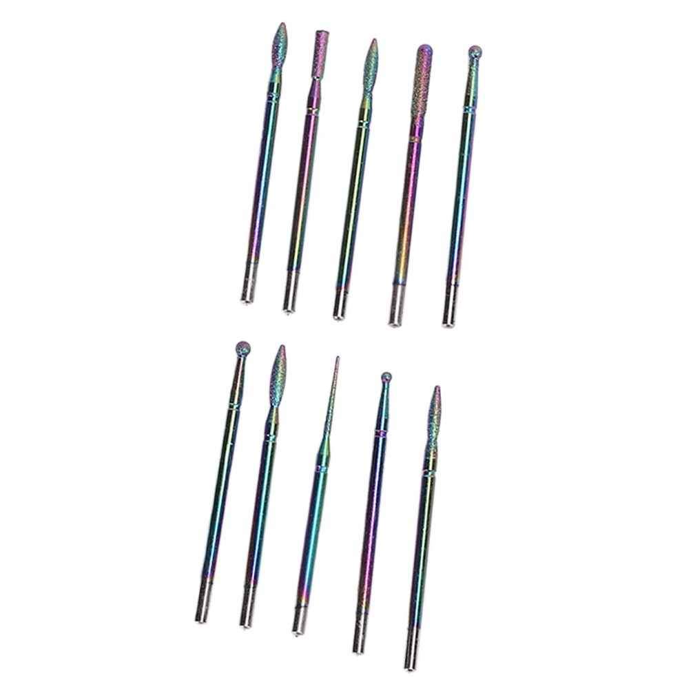 10 pcs Nail Drill Bits Nail File Bits for Electric Grinding Machines