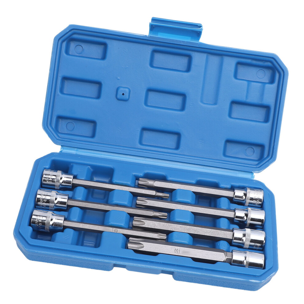 7Pcs 3/8Â Drive Extra Long Star Bit Socket Set T25âT60 110Mm High Hardness 7891364234841