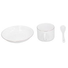 Conjunto de 4 xícaras e pires de porcelana, canecas elegantes de porcelana fina com alças ergonômicas, resistentes ao calor e próprias para
