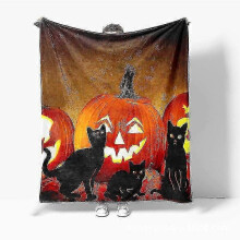 (150*200) Halloween Xmas Christmas Gifts Decoration Flannel Digital Printing Blanket Nap Blanket