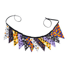 Reusable Halloween Pennant Flags Colorful Home and-Cartoon